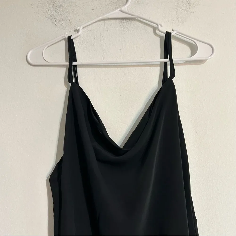 Abercrombie & Fitch Bias Cut Mermaid Slip Maxi Dress Black Size Small